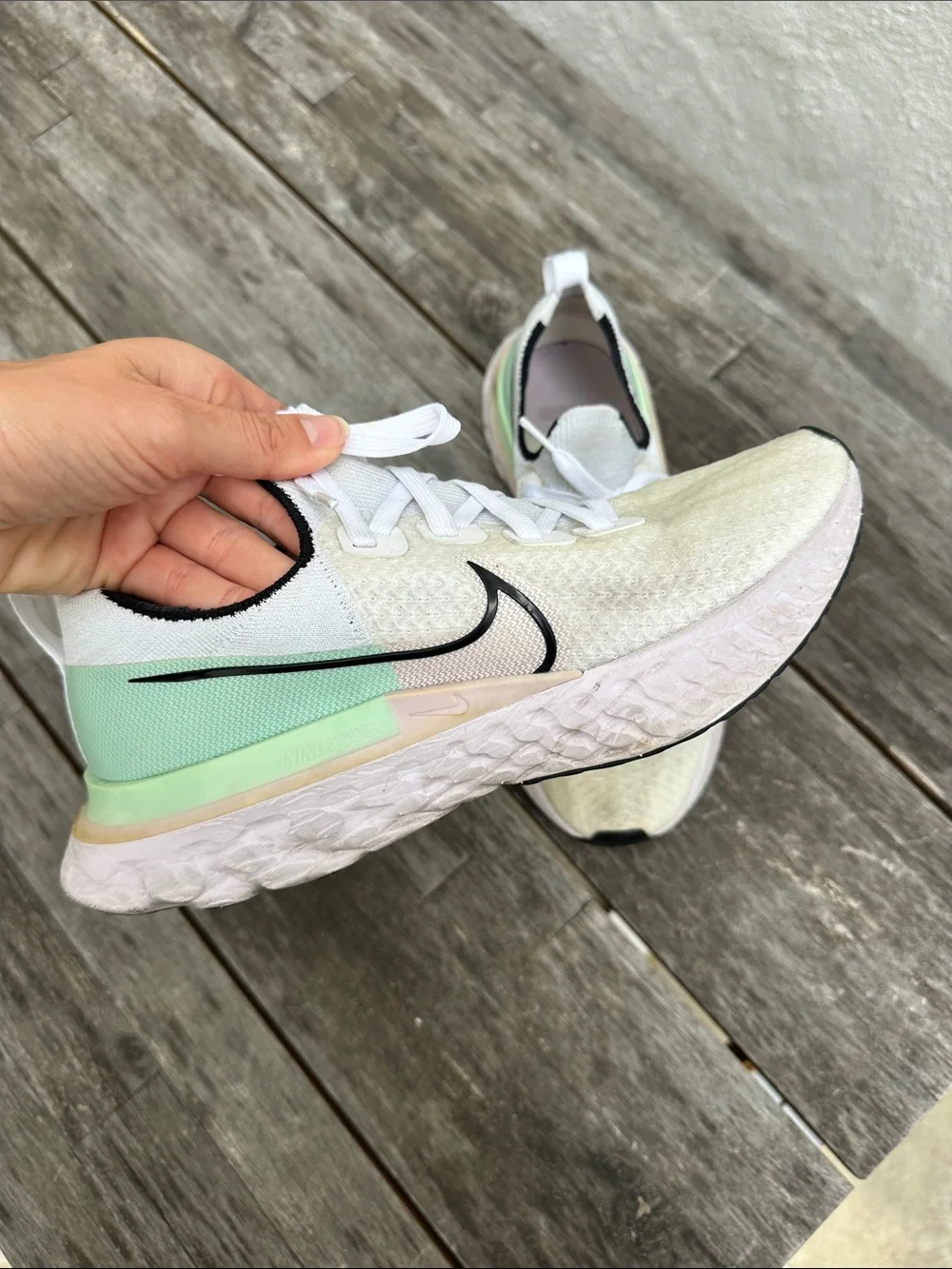 Nike Women's Running Shoes - White, Mint & Pale Pink